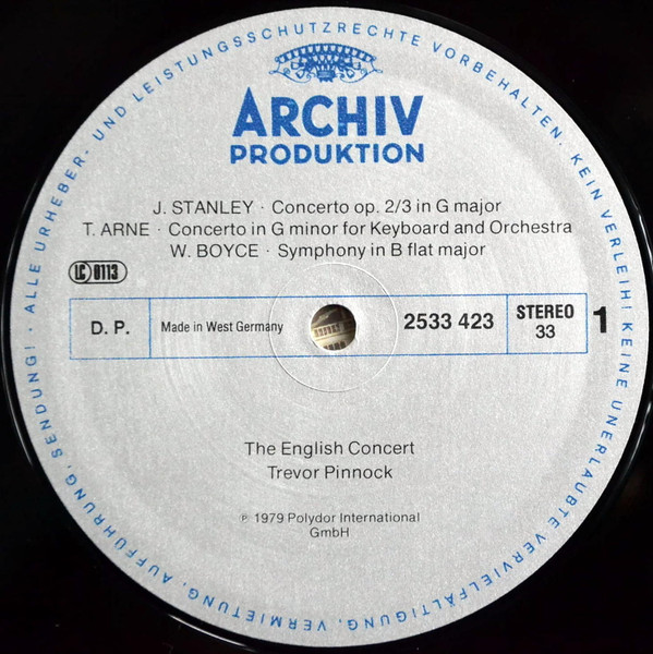 The English Concert • Trevor Pinnock - A Grand Concert Of Musick (English Baroque Concerti) | Archiv Produktion (2533 423) - 3
