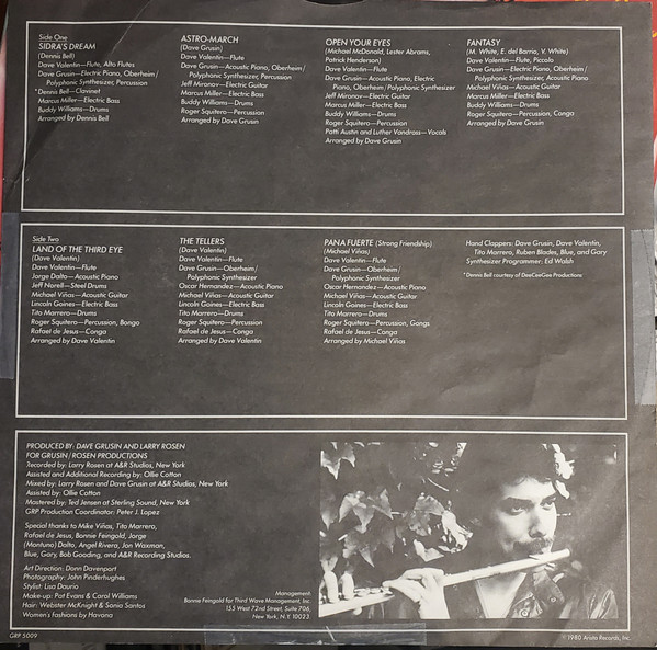 Dave Valentin - Land Of The Third Eye | ARISTA GRP (GRP 5009) - 3 Dave Valentin - Land Of The Third Eye | ARISTA GRP (GRP 5009) - 3