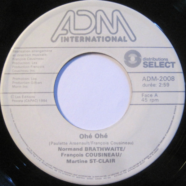 Normand Brathwaite / François Cousineau / Martine St-Clair - Ohé Ohé | ADM International (ADM-2008) - 3