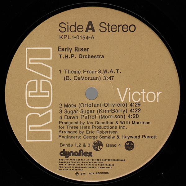 THP Orchestra - Early Riser | RCA Victor (KPL1-0154) - 3