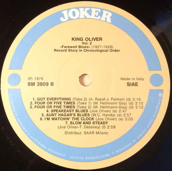 King Oliver - Farewell Blues (1927 - 1928) | Joker (SM 3809) - 4 King Oliver - Farewell Blues (1927 - 1928) | Joker (SM 3809) - 4