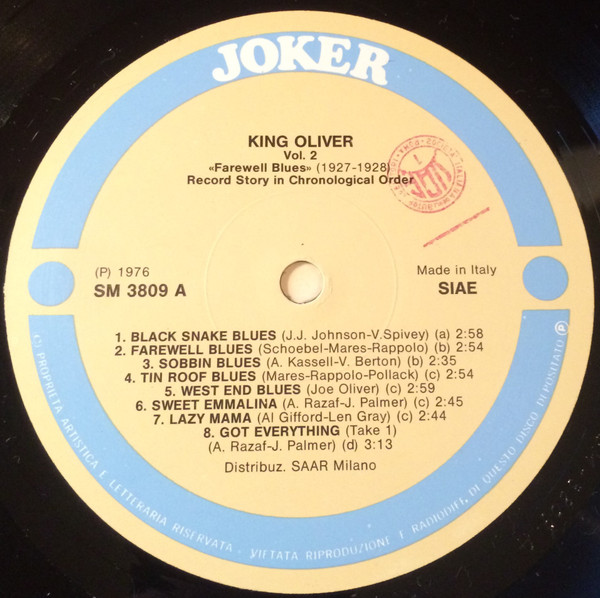 King Oliver - Farewell Blues (1927 - 1928) | Joker (SM 3809) - 3 King Oliver - Farewell Blues (1927 - 1928) | Joker (SM 3809) - 3