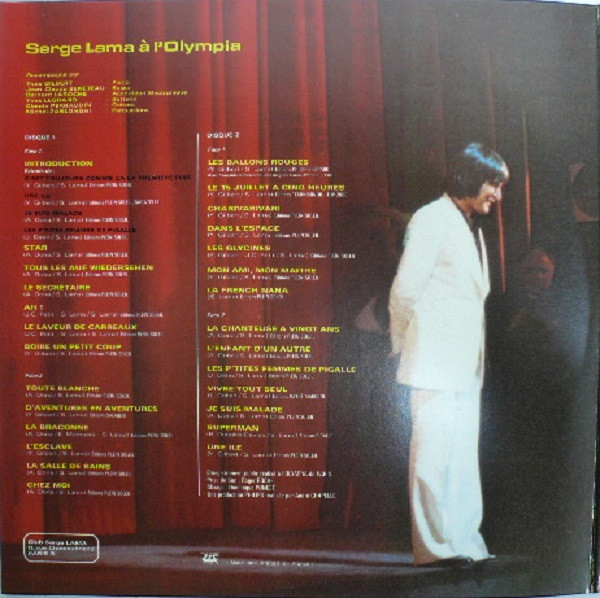 Serge Lama - Serge Lama À L'Olympia | Philips (6621 020) - 2 Serge Lama - Serge Lama À L'Olympia | Philips (6621 020) - 2