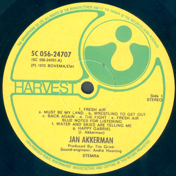Jan Akkerman - Profile | Harvest (5C 056-24707) - 3 Jan Akkerman - Profile | Harvest (5C 056-24707) - 3