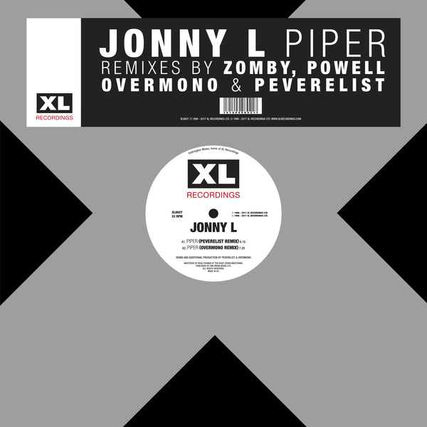 Jonny L - Piper Remixes | XL Recordings (XL892T) - main