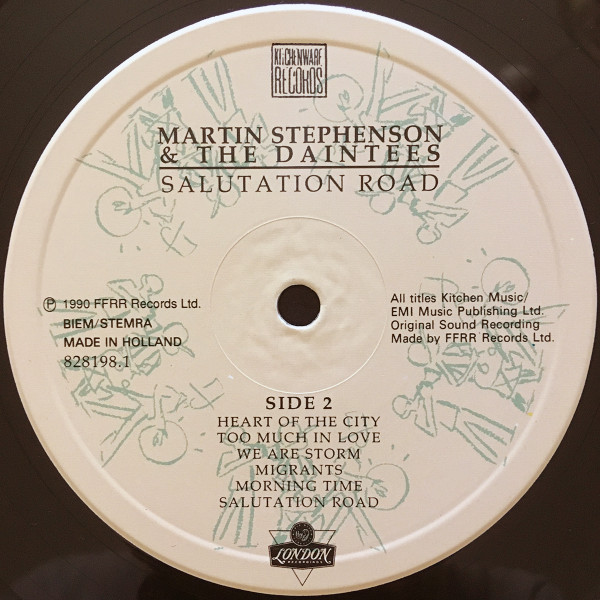Martin Stephenson And The Daintees - Salutation Road | Kitchenware Records (828198-1) - 4