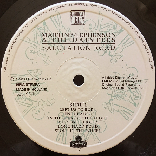 Martin Stephenson And The Daintees - Salutation Road | Kitchenware Records (828198-1) - 3