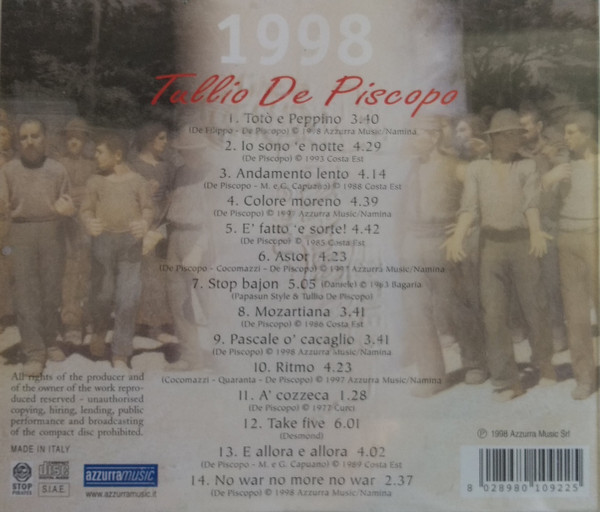 Tullio De Piscopo - 1998 ...E I Miei Grandi Successi | Azzurra Music (TBP1554) - 4
