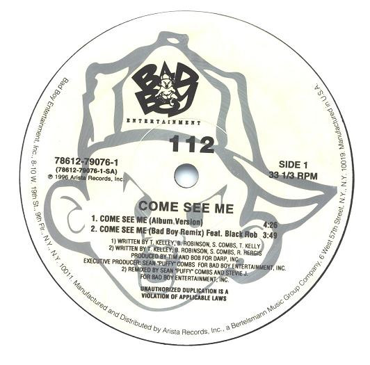 112 - Come See Me (Remix) | Bad Boy Entertainment (78612-79076-1) - 3