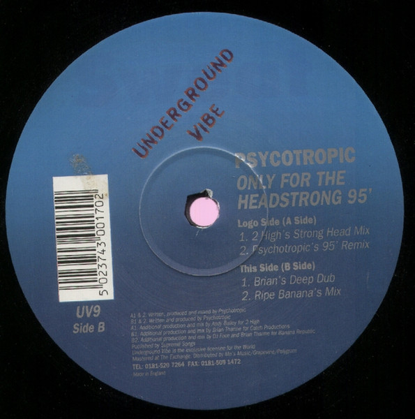 Psychotropic - Only For The Headstrong 95' | Underground Vibe (UV9) - main