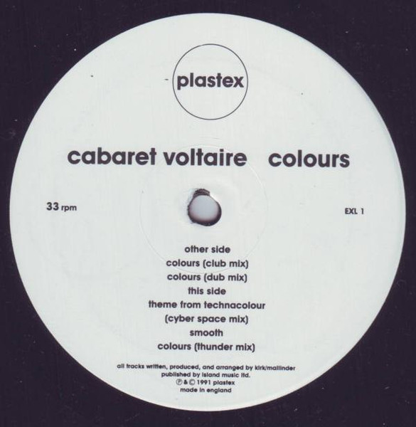 Cabaret Voltaire - Colours | Plastex (EXL 1) - 3