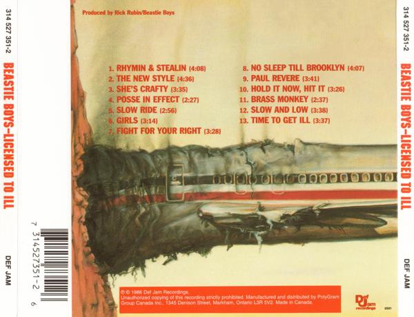 Beastie Boys - Licensed To Ill [CD] | Def Jam Recordings (314 527 351-2) - 2