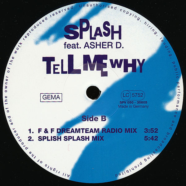 Splash Feat. Asher D. - Tell Me Why | Nu Trax (SPV 050-35605) - 2
