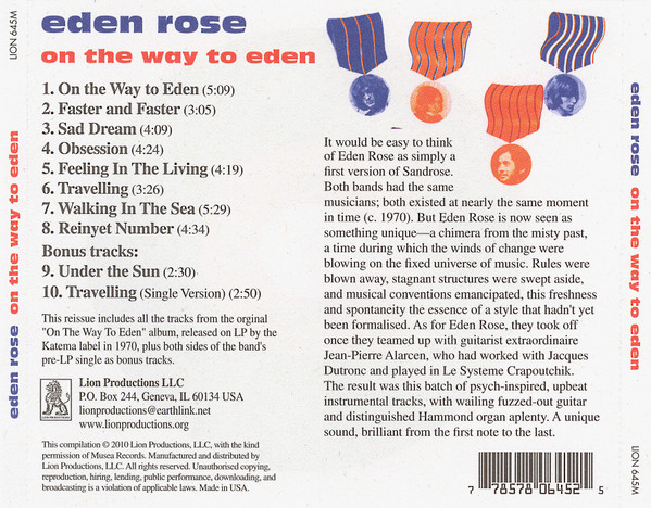Eden Rose - On The Way To Eden | Lion Productions (LION 645M) - 2 Eden Rose - On The Way To Eden | Lion Productions (LION 645M) - 2