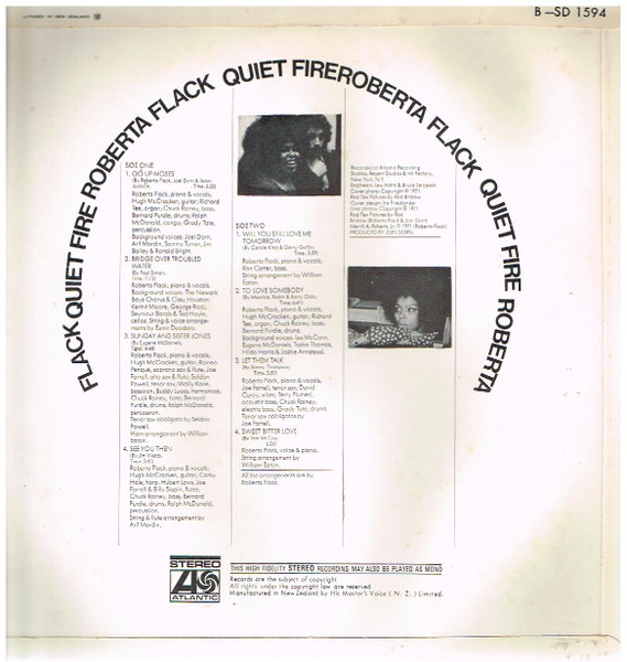 Roberta Flack - Quiet Fire | Atlantic (B -SD 1594) - 2