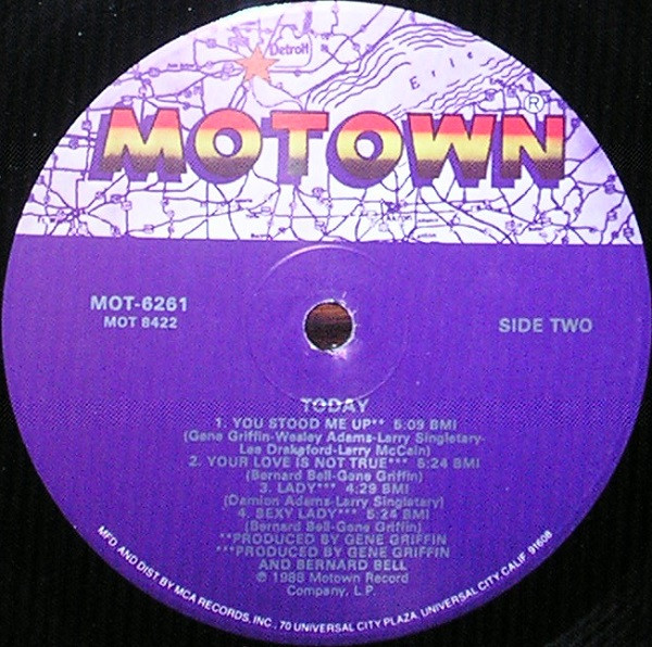 Today - Today | Motown (MOT-6261) - 4