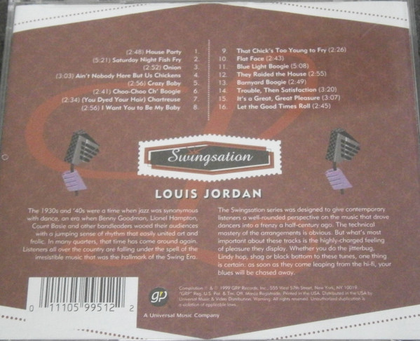 Louis Jordan - Swingsation | GRP (GRD-9951) - 2