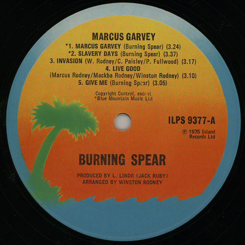 Burning Spear - Marcus Garvey | Island Records (ILPS 9377) - 3 Burning Spear - Marcus Garvey | Island Records (ILPS 9377) - 3