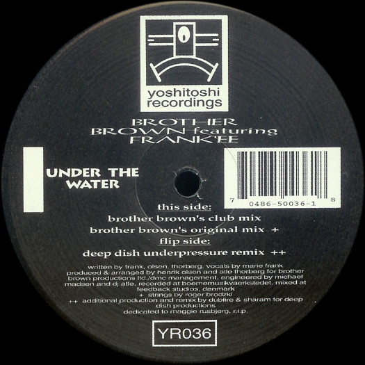 Brother Brown Featuring Frank'ee - Under The Water | Yoshitoshi Recordings (YR036) - 2