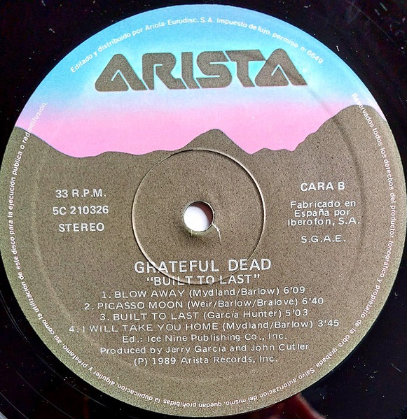 The Grateful Dead - Built To Last | Arista (5C 210326) - 4