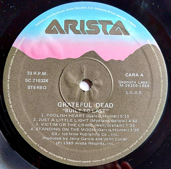 The Grateful Dead - Built To Last | Arista (5C 210326) - 3