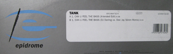 Tank - Can U Feel The Bass | Epidrome (EPD 664732 6) - 3