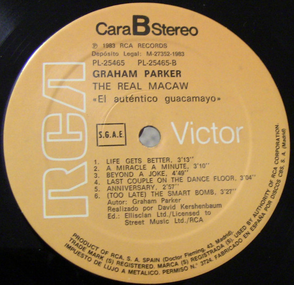 Graham Parker - The Real Macaw = El Auténtico Guacamayo | RCA Victor (PL-25465) - 4