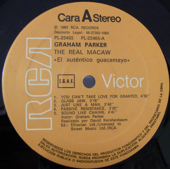Graham Parker - The Real Macaw = El Auténtico Guacamayo | RCA Victor (PL-25465) - 3