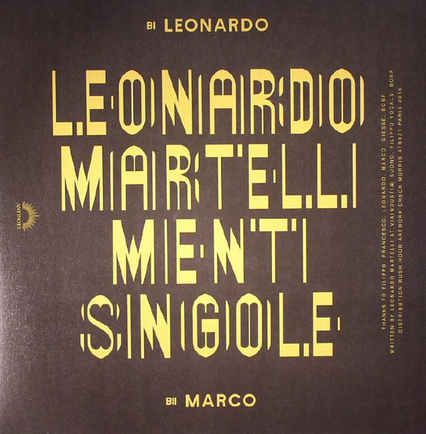 Leonardo Martelli - Menti Singole | Antinote (ATN021) - 2