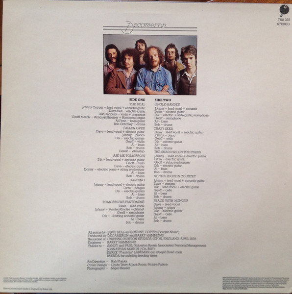 Decameron - Tomorrow's Pantomime | Transatlantic Records (TRA 325) - 2 Decameron - Tomorrow's Pantomime | Transatlantic Records (TRA 325) - 2