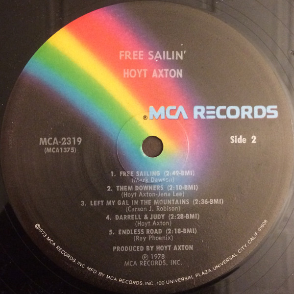 Hoyt Axton - Free Sailin' | MCA Records (MCA-2319) - 4 Hoyt Axton - Free Sailin' | MCA Records (MCA-2319) - 4