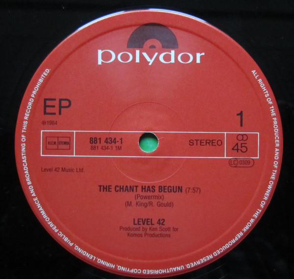 Level 42 - The Chant Has Begun | Polydor (881 434-1) - 3