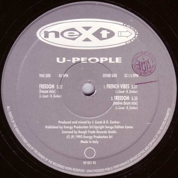 U-People - Freedom | Next Records (NT 031 93) - main U-People - Freedom | Next Records (NT 031 93) - main