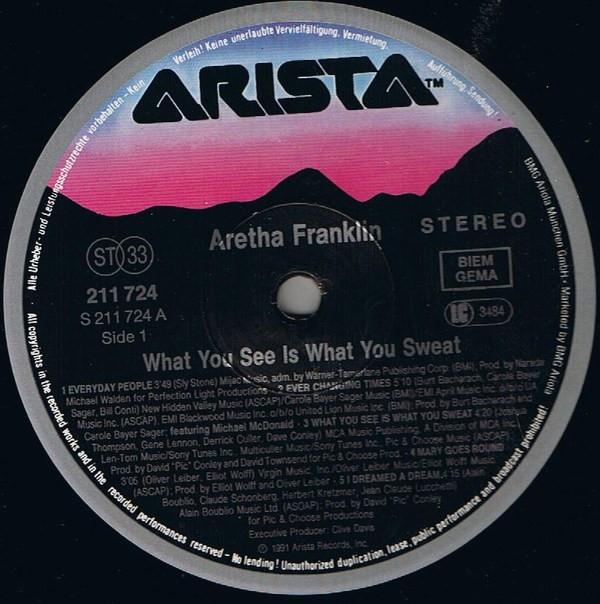 Aretha Franklin - What You See Is What You Sweat | Arista (211 724) - 2 Aretha Franklin - What You See Is What You Sweat | Arista (211 724) - 2