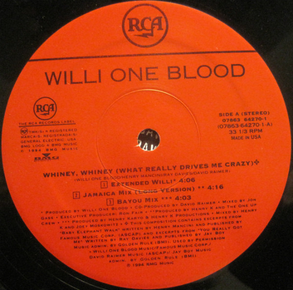 Willi One Blood / The Proclaimers - Whiney, Whiney (What Really Drives Me Crazy) / Get Ready | RCA (07863 64270-1) - 3 Willi One Blood / The Proclaimers - Whiney, Whiney (What Really Drives Me Crazy) / Get Ready | RCA (07863 64270-1) - 3