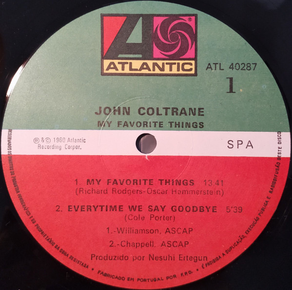 John Coltrane - My Favorite Things | Atlantic (ATL 40287) - 2