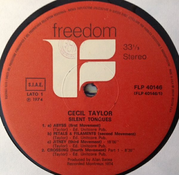 Cecil Taylor - Silent Tongues | Freedom (FLP 40146) - 3 Cecil Taylor - Silent Tongues | Freedom (FLP 40146) - 3