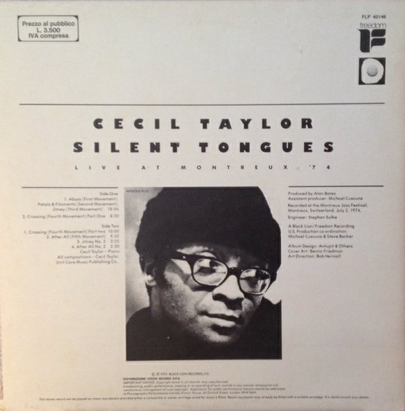 Cecil Taylor - Silent Tongues | Freedom (FLP 40146) - 2 Cecil Taylor - Silent Tongues | Freedom (FLP 40146) - 2