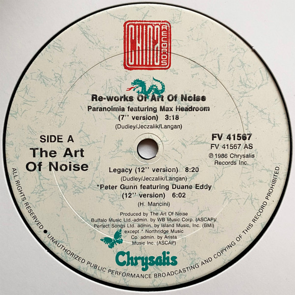 The Art Of Noise - Re-works Of Art Of Noise | Chrysalis (FV 41567) - 3