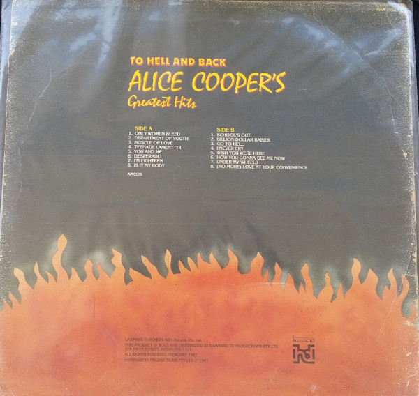 Alice Cooper - To Hell And Back: Alice Cooper's Greatest Hits | Hammard (HAM 115) - 2