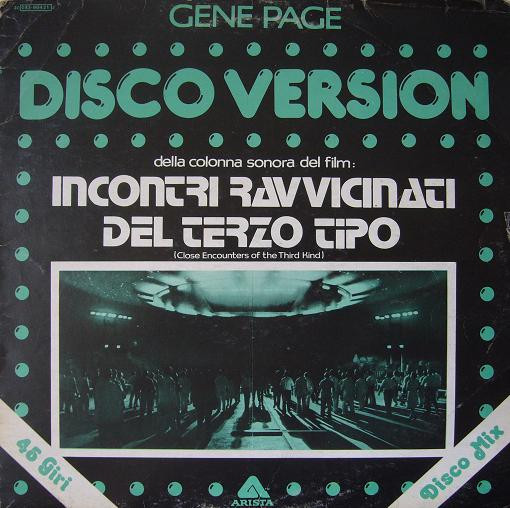 Gene Page - Incontri Ravvicinati Del Terzo Tipo (Disco Version) | Arista (3C 052-60421 Z) - main