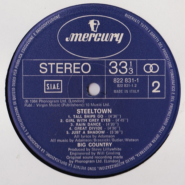 Big Country - Steeltown | Mercury (822 831-1) - 4