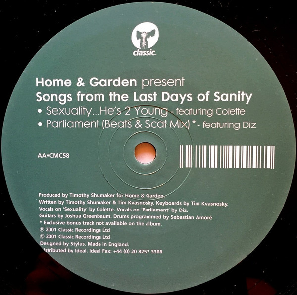 Home & Garden - Songs From The Last Days Of Sanity | Classic (CMC58) - 4 Home & Garden - Songs From The Last Days Of Sanity | Classic (CMC58) - 4