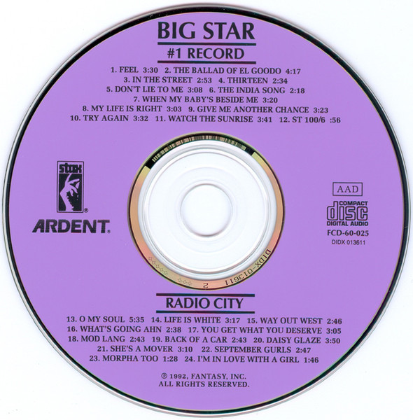 Big Star - #1 Record / Radio City CD | Stax (FCD-60-025) - 3 Big Star - #1 Record / Radio City CD | Stax (FCD-60-025) - 3