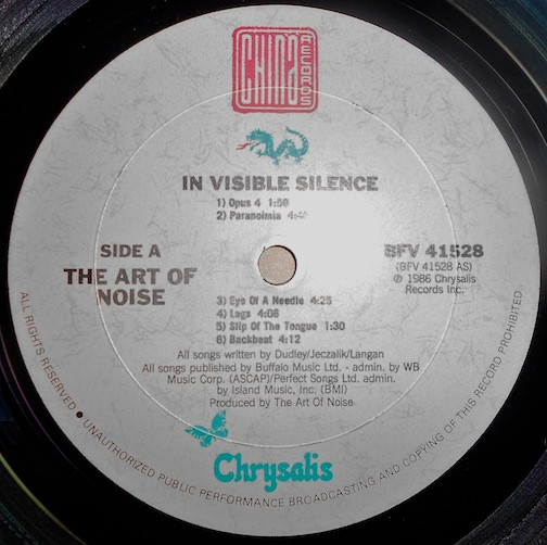 The Art Of Noise - In Visible Silence | Chrysalis (BFV 41528) - 3