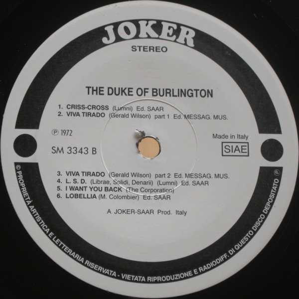 The Duke Of Burlington - The Pressed Piano | Joker (SM 3343) - 4