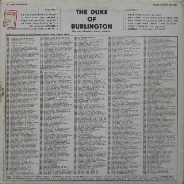 The Duke Of Burlington - The Pressed Piano | Joker (SM 3343) - 2
