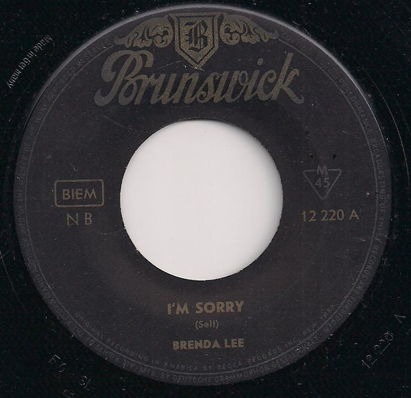 Brenda Lee - I'm Sorry | Brunswick (12 220) - main