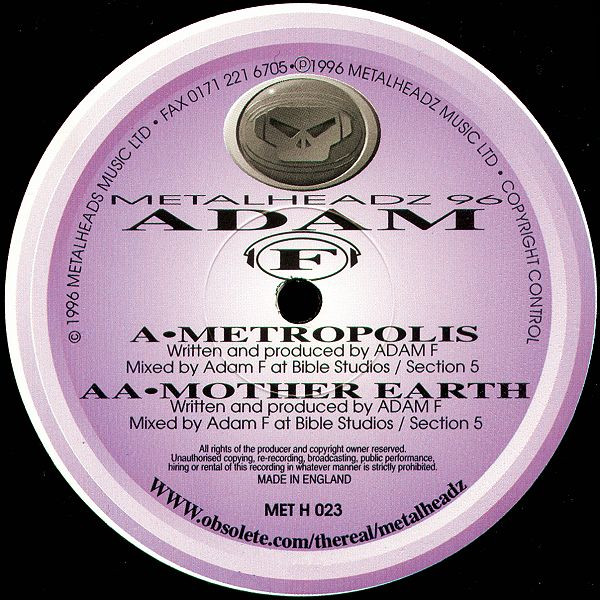 Adam F - Metropolis / Mother Earth | Metalheadz (MET H 023) - 3