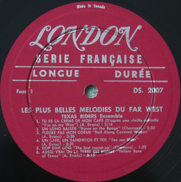 Ensemble Des Texas Riders - Les Plus Belles Mélodies Du Far West | London Records (DS 2007) - 3